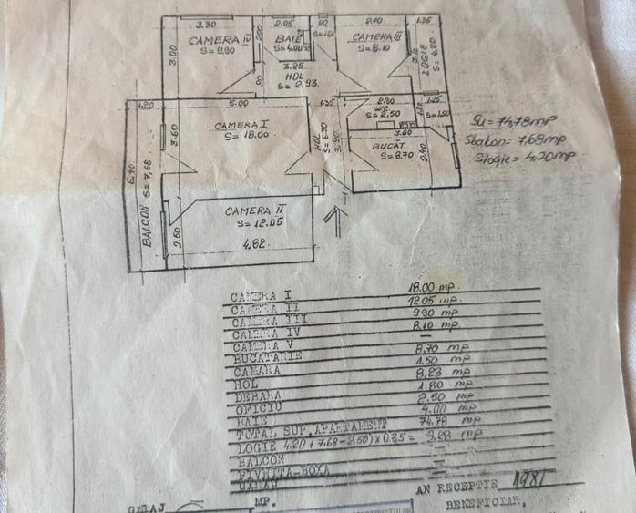Apartament cu 4 camere în Gheorgheni