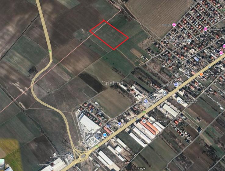 Vanzare/ schimb teren Afumati la nod centura (Autostrada A0) comercial