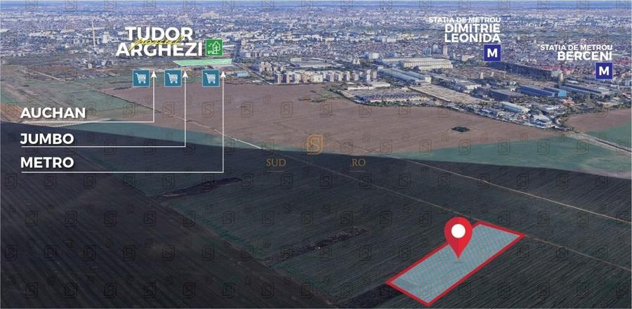 Teren generos 3990 mp, oportunitate ridicata, acces metrou Berceni -S4 - 1