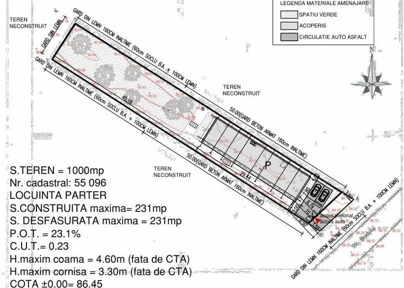 Teren Construcții intravilan de 1000 mp, în Cornetu