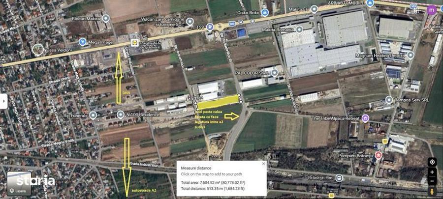 Teren 5000 mp Brane?ti deschidere 2 drumuri utilita?i langa DN3 & A2 - 6