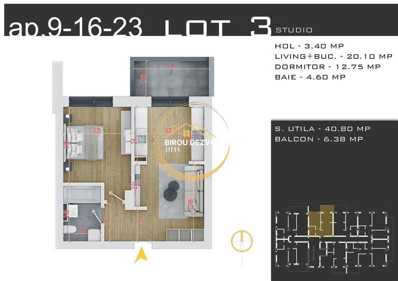 Titan Pallady Decomandat Ansamblu modern Parcare bonus Metrou Teclu - 2