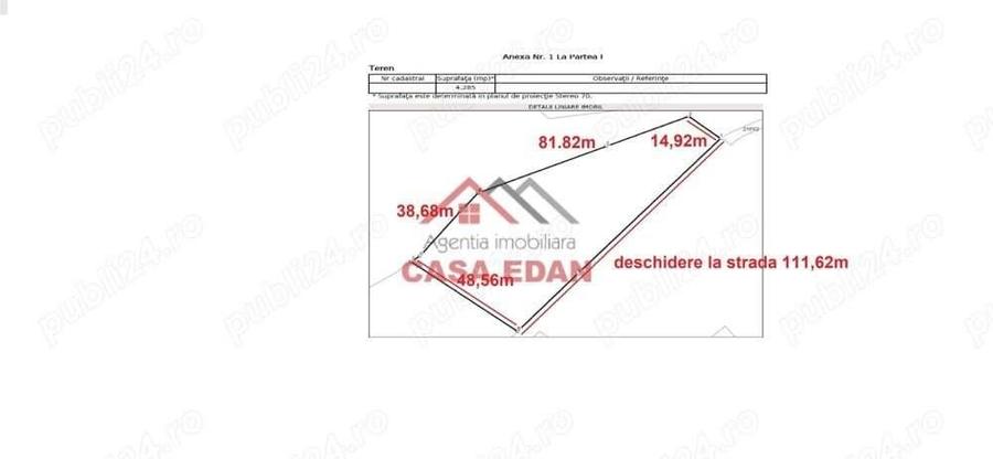 Teren intravilan in Poiana Campina 4285 mp parcelabil 11,6e - 16