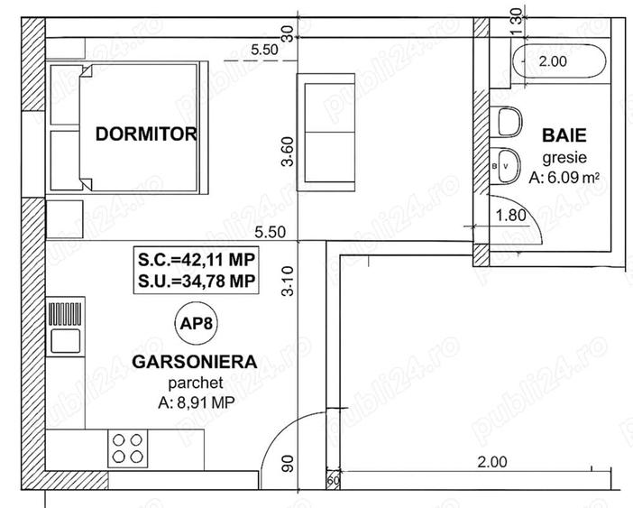INVESTI?IE Baile Felix Studio 35 mp parter randament excelent Airbnb Incalzire in pardoseala 2025 - 8