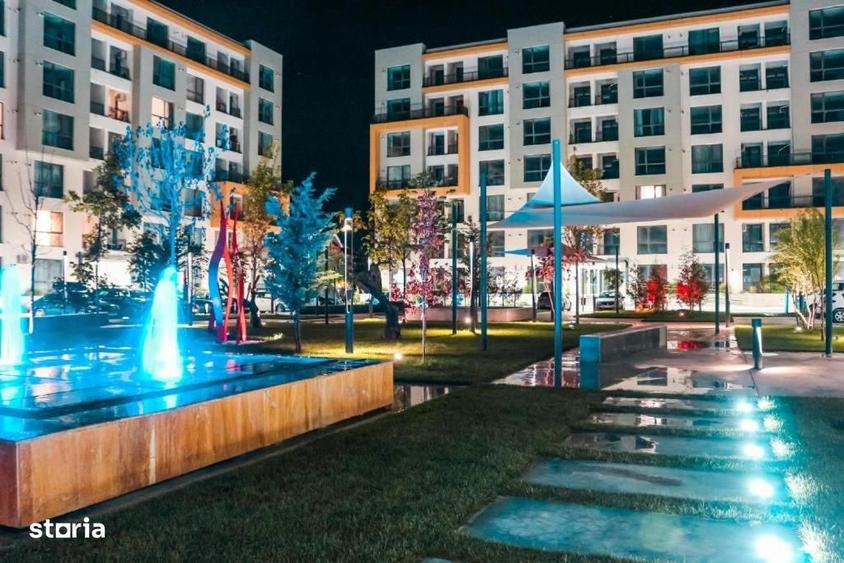 Apartament intr-un complex cu gradina privata si fantani decorative, l - 1