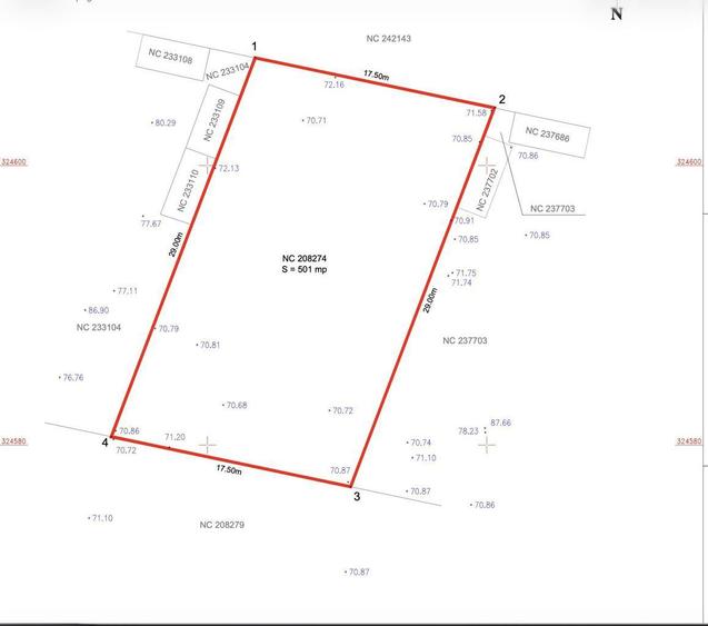 Teren intravilan 580 mp | Sector 3 | Deschidere 17 m | COMISION 0% - 8