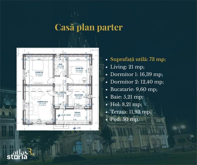 Casă cu 3 camere cu Teren 400 Mp în Ciurea