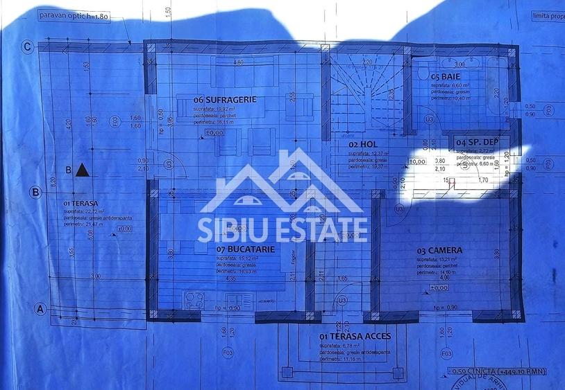 Casă individuală cu 5 camere cu Canalizare în Cristian