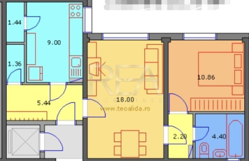 Apartament cu 2 camere semidecomandat în Drumul Taberei