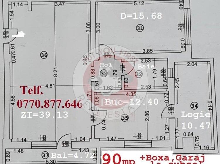 Parc Tineretului | 2 camere | 90mp | Semidecomandat | B12941 - 8