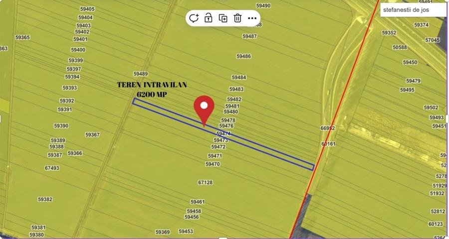 Teren intravilan cu acces direct la DJ 200 si A0 | 6.118 mp | Ștefanestii de Sus - 3