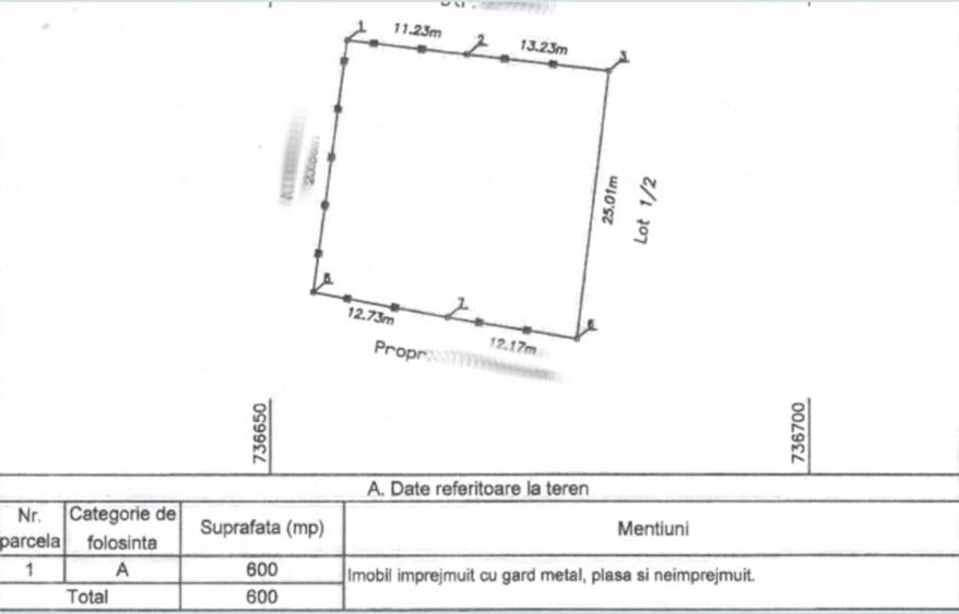 Teren pentru constructii zona Metro - 1