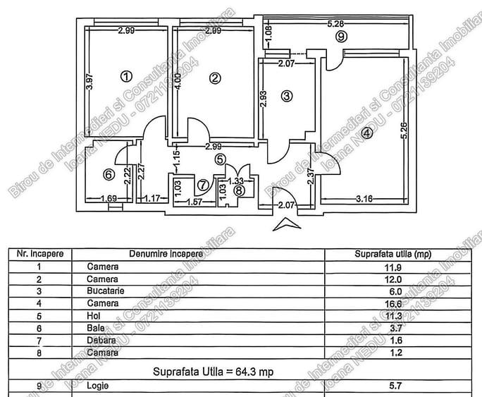 ►Abator 3 Camere Decomandate 72m² Centrala pe Gaze Izolat Incadrat Vest - 4