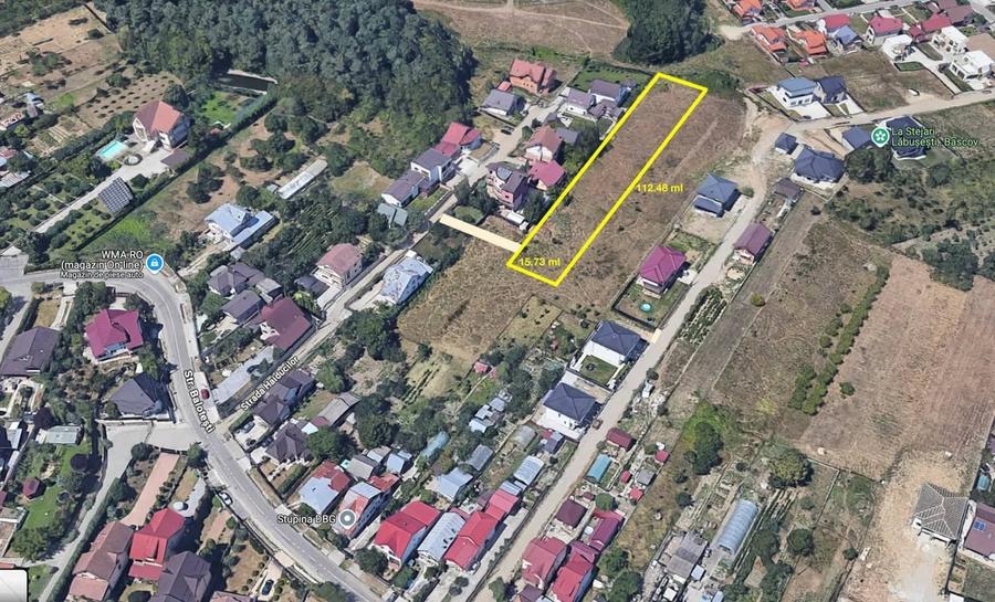 Teren intravilan 1972 mp - construibil - Bascov - 2