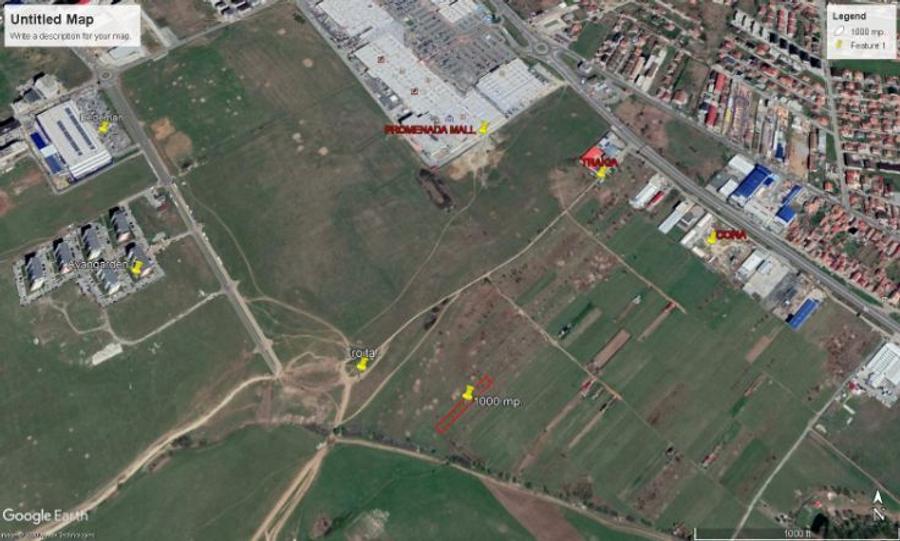 Vand teren arabil 1000 mp.,  Selimbar in zona Troita pe str. Aleea Monumentului  - 2