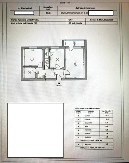 2 camere | 56 mp utili | 1980 | Lujerului | Etaj 1/10 - 6