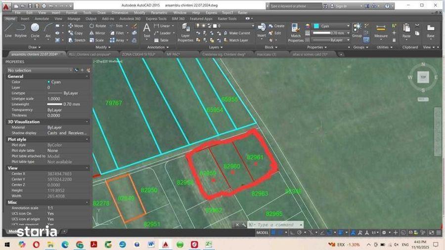 PF vand 600mp intravilan CHINTENI, 100m de case, acces pe asfalt 2026 - 2
