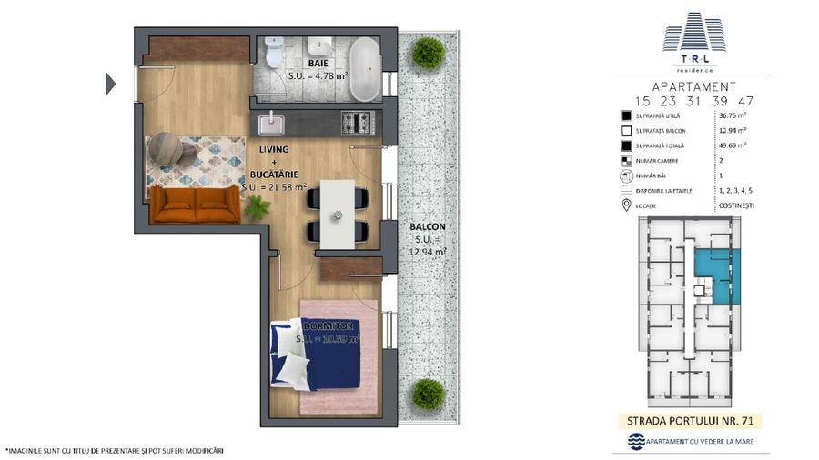 Apartamente/garsoniere de vanzare, prima linie la mare, Costinesti-Epava - 9