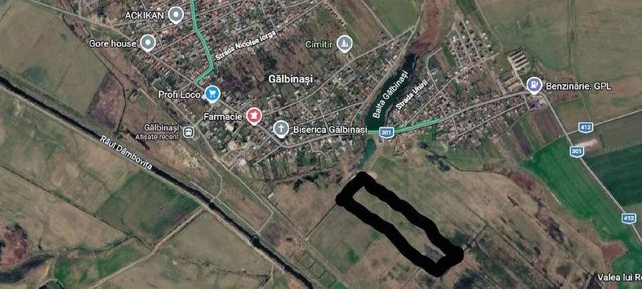 Teren de 94712 mp, în Gălbinași