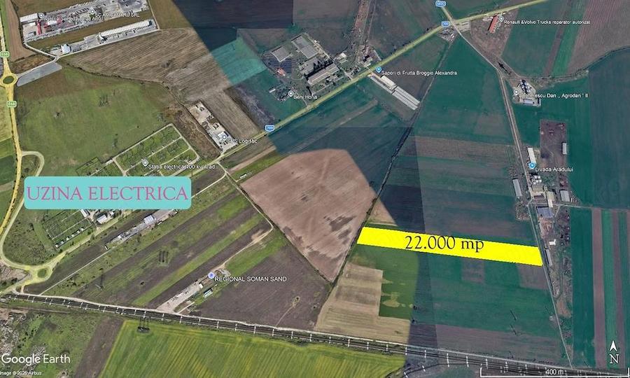 2,2 ha teren vizavi de Uzina Electrica Arad - 3
