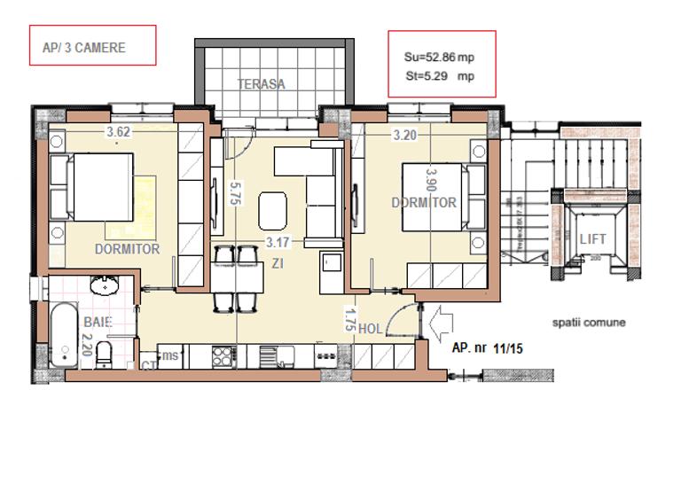 VANZARE APARTAMENT 3 CAMERE - 1