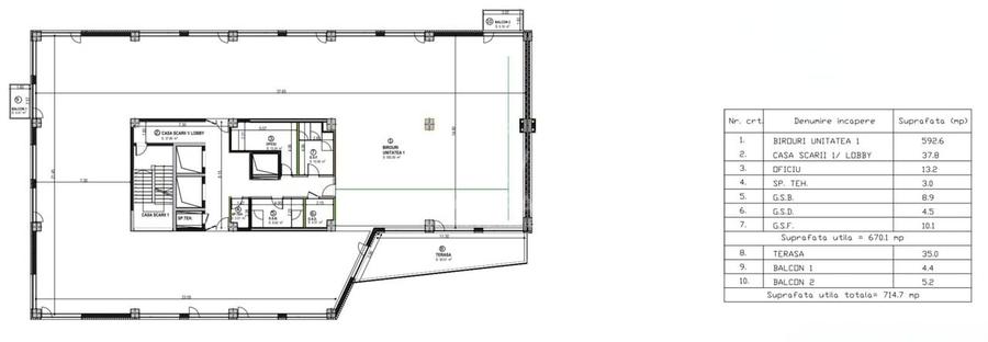 Birouri/ Clinica - 10 Parcari- Zona VIVO- Open Space / Terase - 7