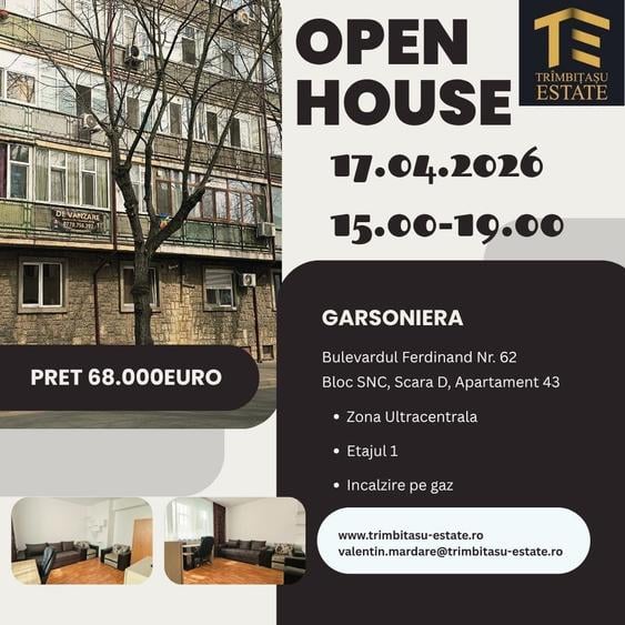 Garsonieră ultracentrală Constanța, etaj 1, mobilată - 1