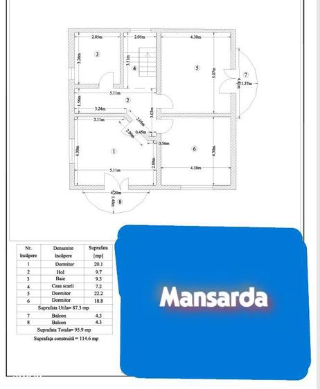 Oferta urgenta! Teren 1614 mp + constructie 240 mp Pret atractiv - 3