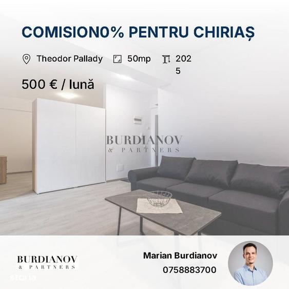 Apartament cu 2 camere în Theodor Pallady