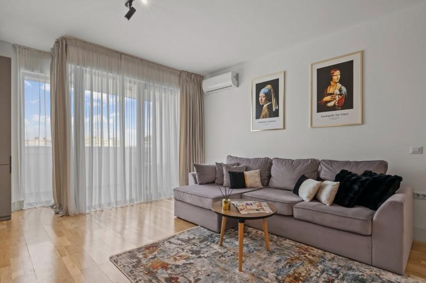 Apartament cu 2 camere decomandat, mobilat în Barbu Văcărescu
