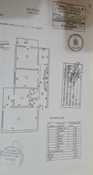 Apartament cu 3 camere decomandat în Central