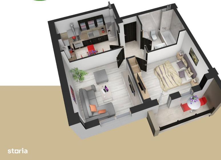 Bucium-zona Lidl, 2 camere decomandat,intabulat,et.3 cu pod Cod:150717 - 16