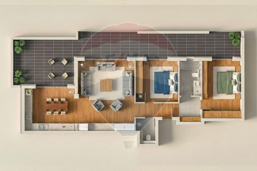 3 camere tip penthouse | Terasă panoramică 46 mp | Rivendelle - 18