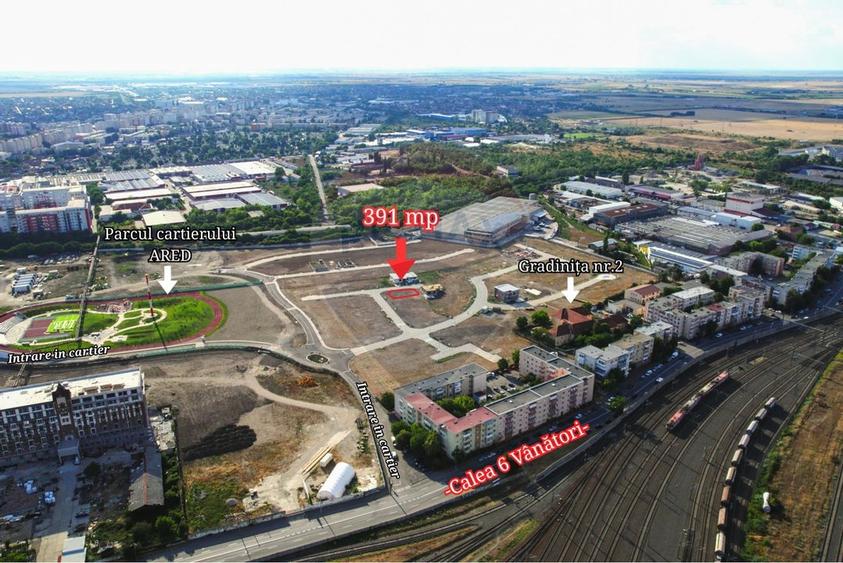 Teren de vanzare pe colt, cu deschidere dubla - 40 m front stradal - 5