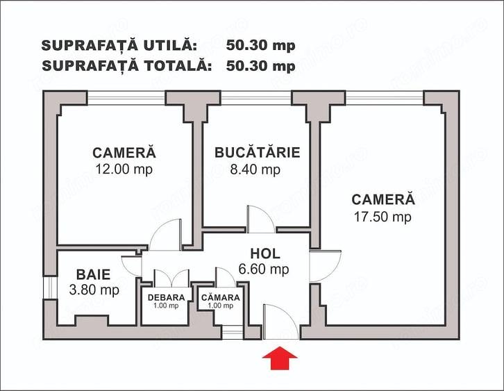 Apartament cu 2 camere decomandat în Basarabia