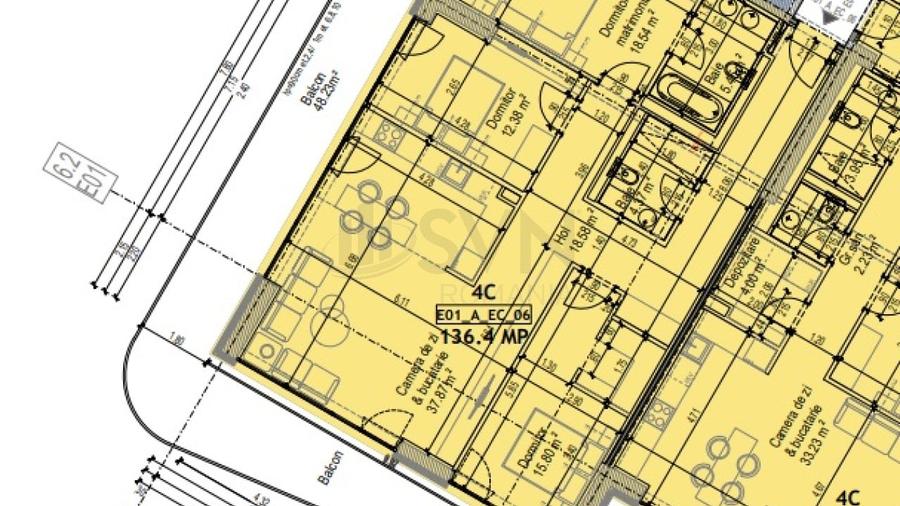 REA1023538 Apartament spatios 4 Camere cu terasa spatioasa I Ansamblu rezidentia - 8