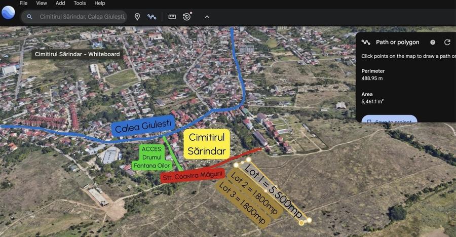 GIULESTI | Teren intravilan PUZ V3a2 9000mp ideal terenuri de sport - 3