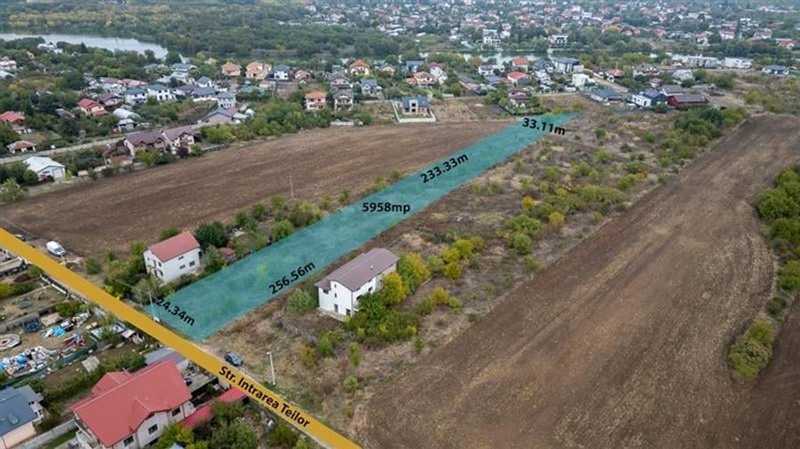 BUFTEA - FLAMANZENI,TEREN 5958 MP,DESCHIDERE 24 M,DOSAR PUZ+AVIZE,TOATE UTILITAT - 1