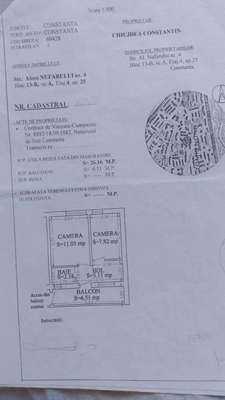 Vand apartament 2 camere decomandat zona Ciresica Constan?a - 5