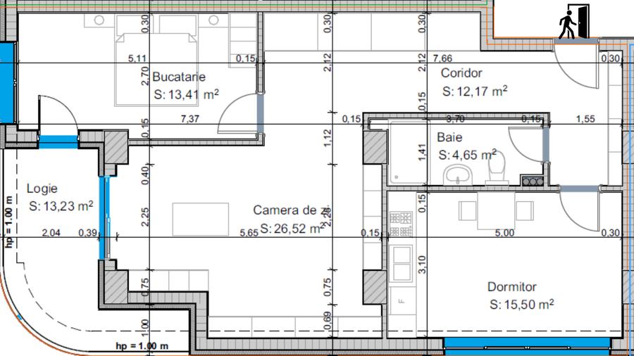 VertuCampus Universitate – Apartament Premium 84 mp - 9