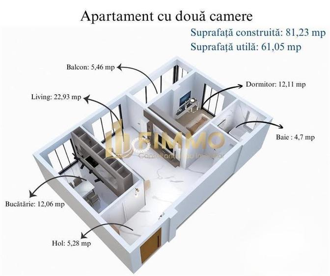 Apartament 2 Camere | 81.23 mpt | Avans 20% | Suceava | ID:1641 - 1