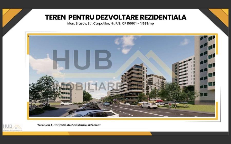 Teren pentru Dezvoltare Rezidentiala cu Autorizatie Emisa | Str. Carpatilor - 2