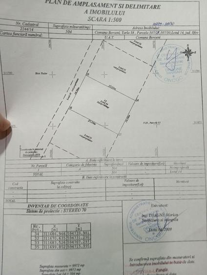 teren intravilan de vanzare in Berceni, str. Lebedei - 2