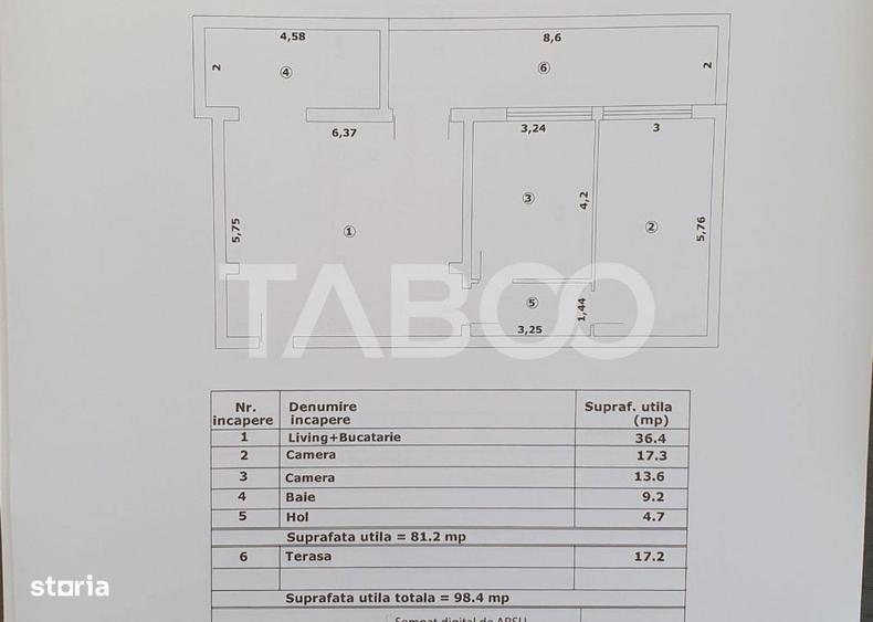 Apartament 3 camere decomandat 81 mp utili + terasa 17 mp nou 2025 - 1