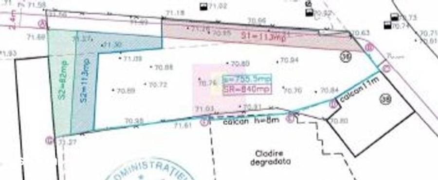 Teren de 755 mp, în Centrul Civic