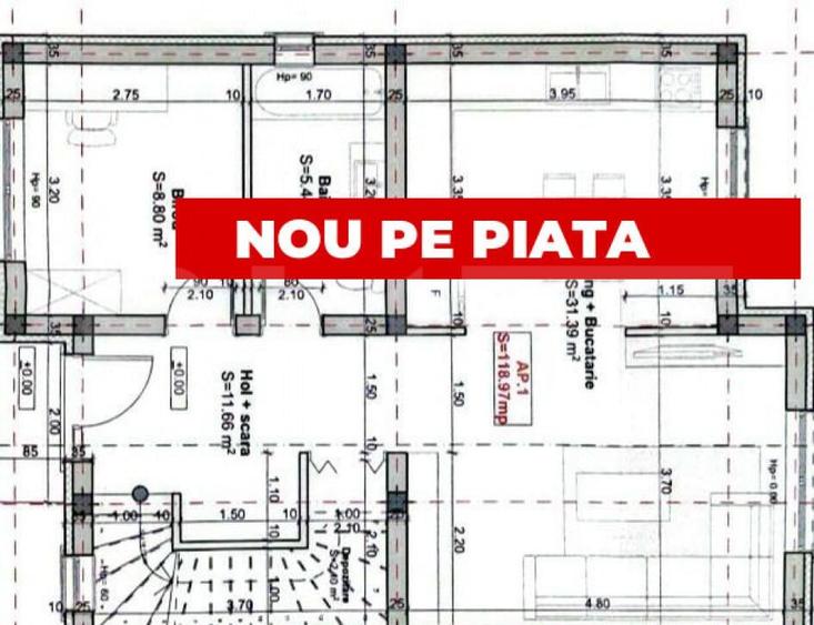 Duplex Chisoda 120mp utili 5 camere P+1E 3 BAI 2 locuri de p - 2