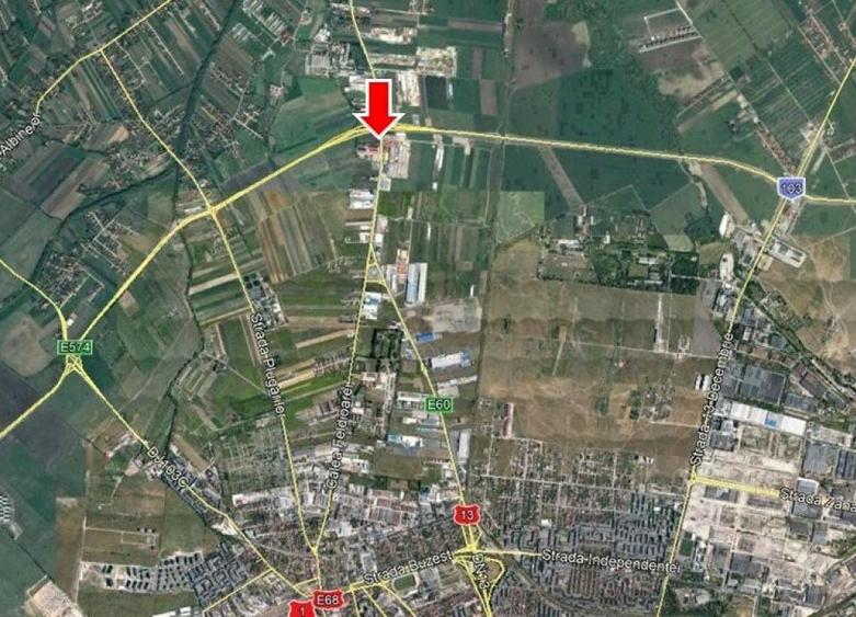 Teren pretabil showroom si hale  - 7673 mp - 2