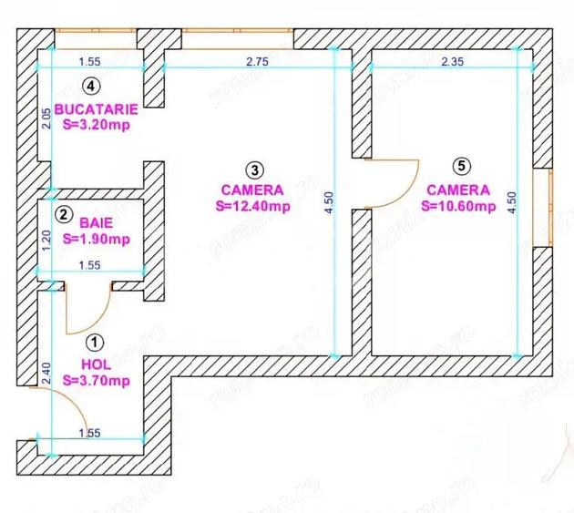 Apartament de vanzare 2 camere etaj intermediar Profi Tiglari - 3