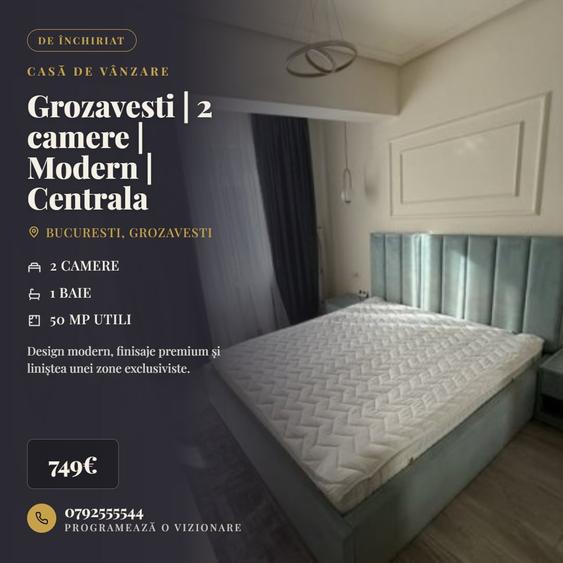 Apartament cu 2 camere decomandat, mobilat în Grozăvești