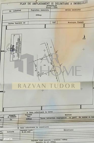 Teren intravilan 406m2 , Ploiesti , zona UPG - 4